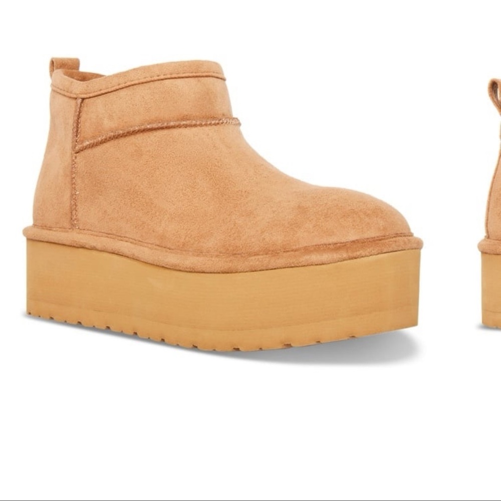 Madden Girl Tan Platform Ankle Boots